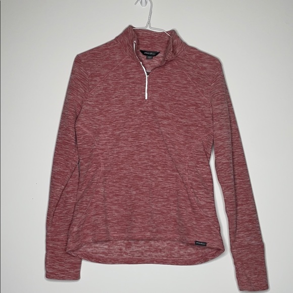 Eddie Bauer‎ Pull Over Fleece sz Small red - Picture 1 of 5